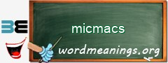WordMeaning blackboard for micmacs